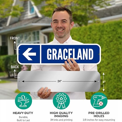 SmartSign Customize Your Own Blue Street Sign - Image 2