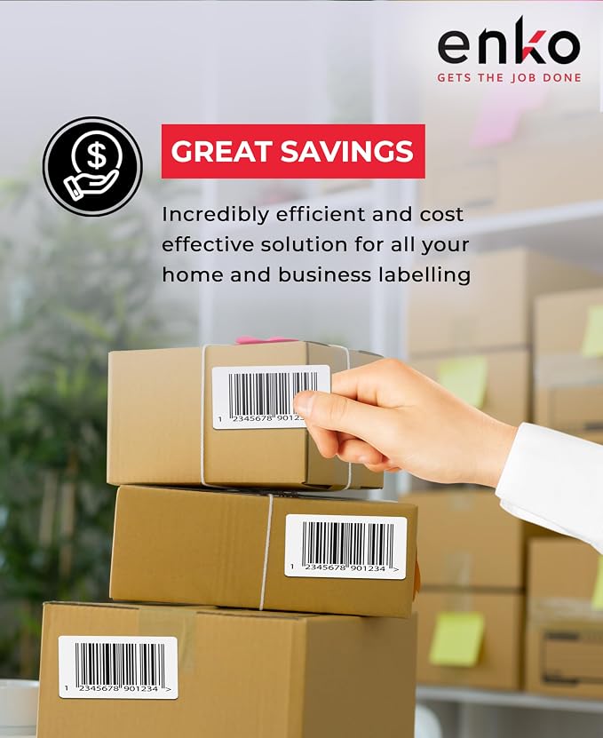 enKo Products - 4" x 6" Fanfold Direct Thermal Labels - White Shipping Labels - Image 5