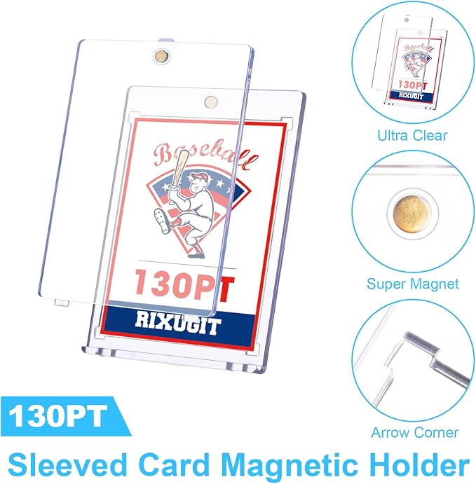 25-Pack Sleeved Magnetic Card Holders -130pt One Touch Card Holder, - Image 3