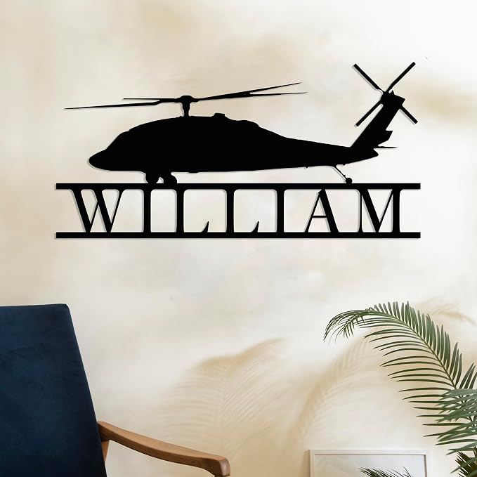 Personalized Metal Airplane Wall Art, Airplane Name Sign, Customized Pilot Name - Image 7