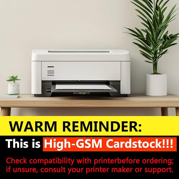 OcePor 100 Sheets White Cardstock 8.5” x 11”, 92lb/250gsm Card Stock, Thick - Image 4