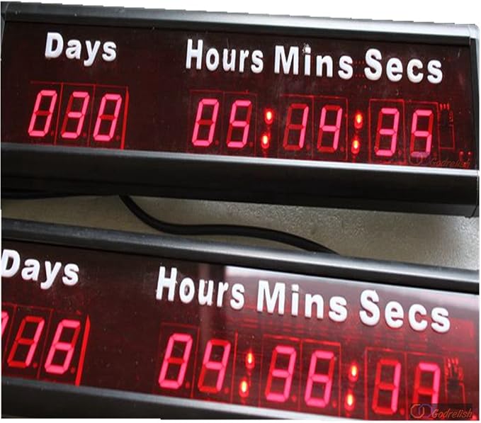 1-inch 9Digits LED Event Timer Countdown/up Clock - Image 3