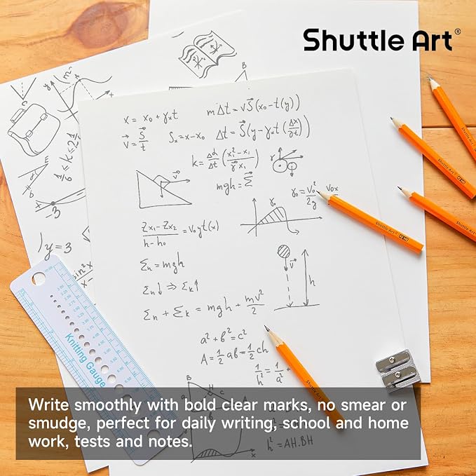 Shuttle Art 600 Pack #2 HB Mini Pencils, Wood-cased, Pre-sharpened - Image 5