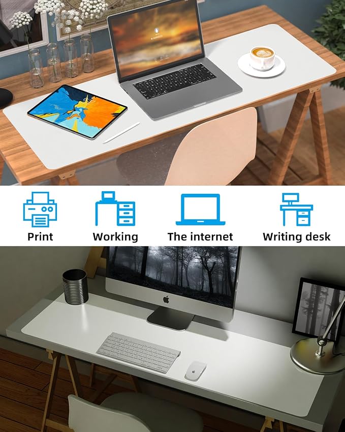 Extra Large Desk pad, Leather Desk Pad Protector, Office Desk Mat, Mouse Pad - Image 6
