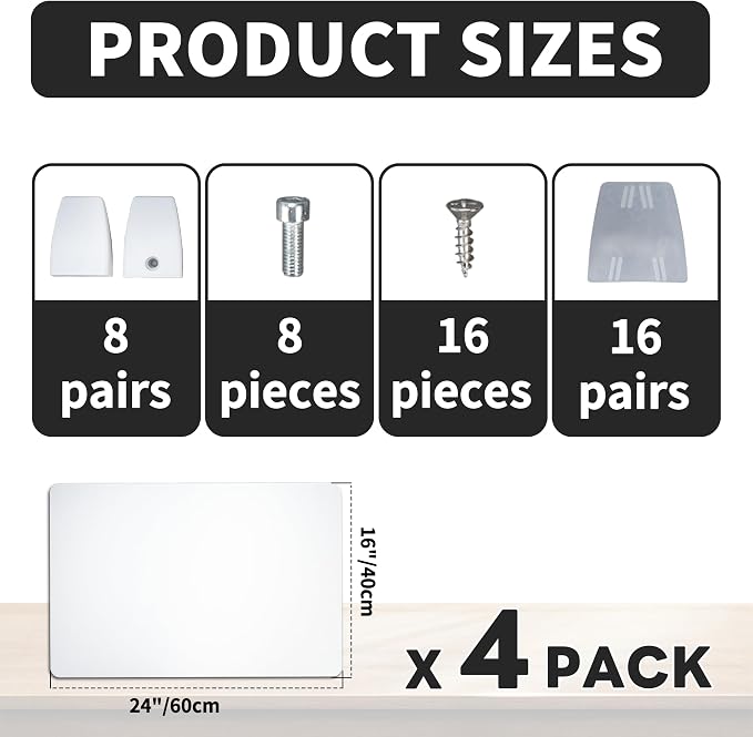 Nisorpa Desk Divider Privacy Panels Acrylic Partitions - Image 2