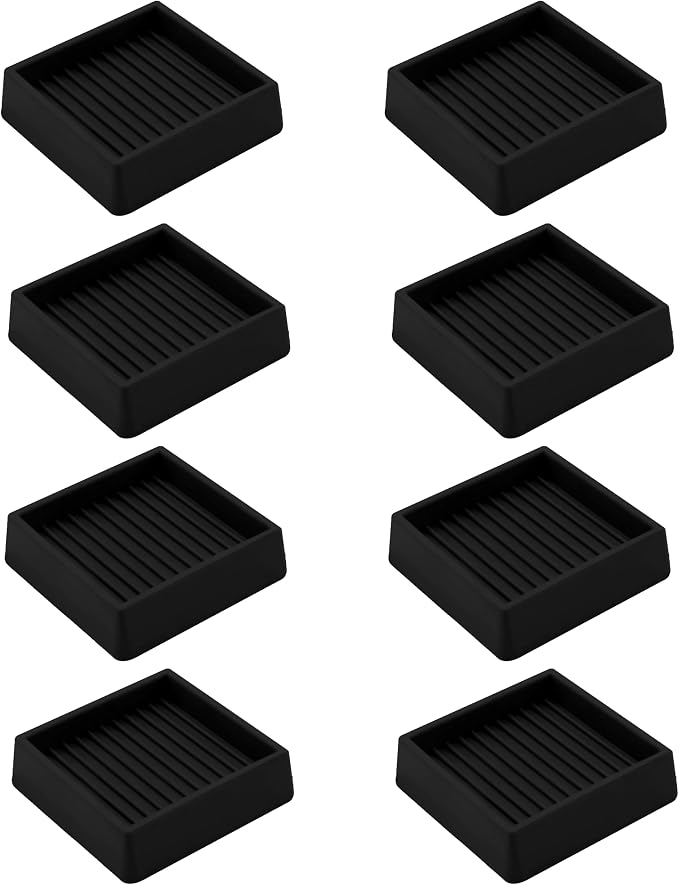 VOCOMO 2X2 Rubber Caster Cups, Non Slip Furniture Pads, Anti-Slip Gripper by VOCOMO