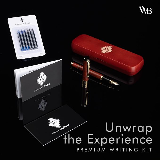 Wordsworth & Black Fountain Pen Set, Luxury Bamboo Wood - Image 3
