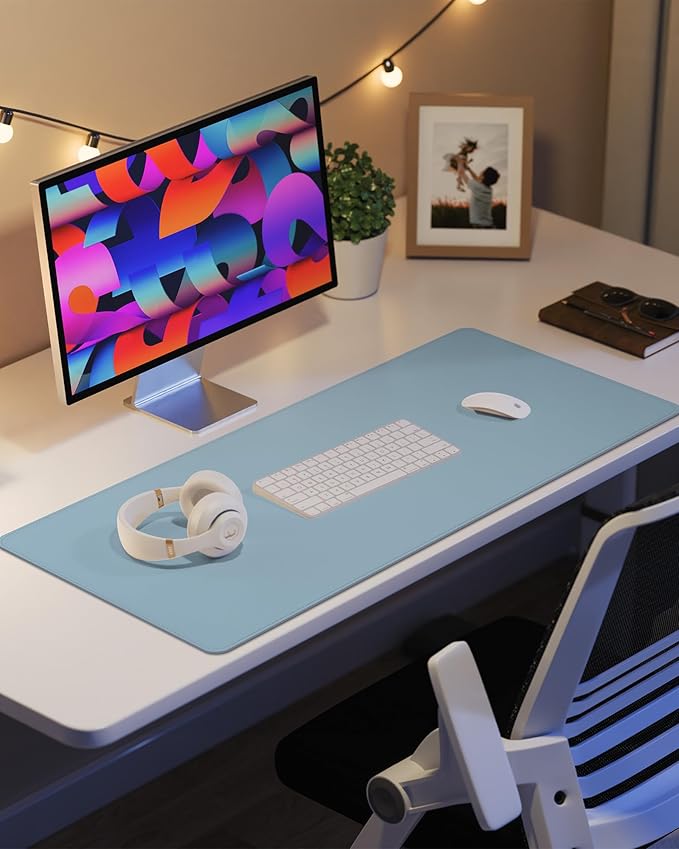 Non-Slip Desk Pad, Mouse Pad, Waterproof PVC Leather Desk Table Protector - Image 6