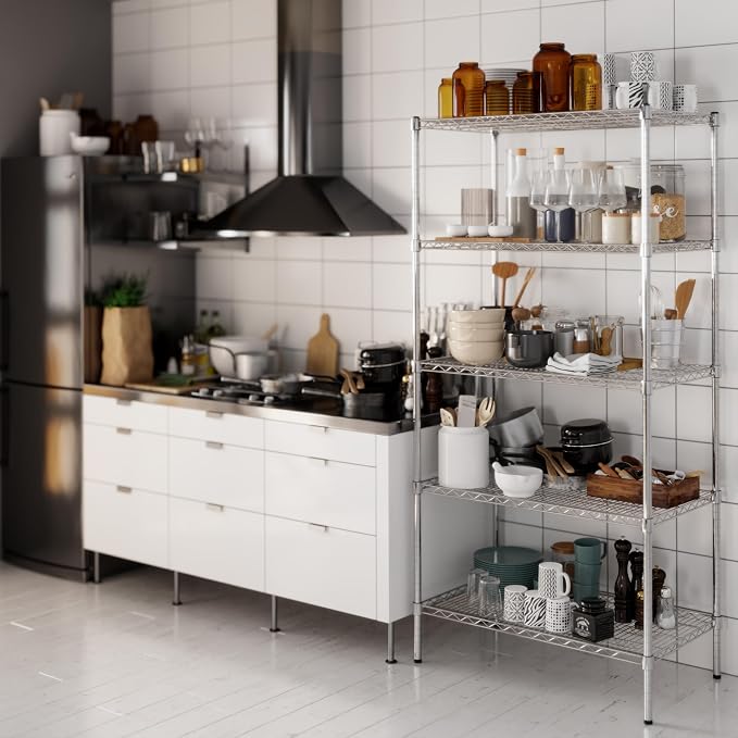 Regal Altair 21" Deep x 36" Wide x 74" Height Wire Shelving Kit | 5-Tier | NSF - Image 8