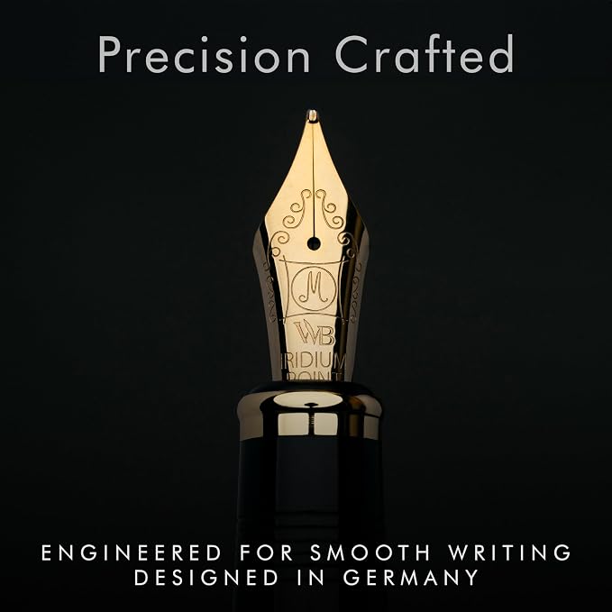 Wordsworth & Black Majesti Fountain Pen-, Luxury Case, 24K Gold Finish; 18K - Image 5