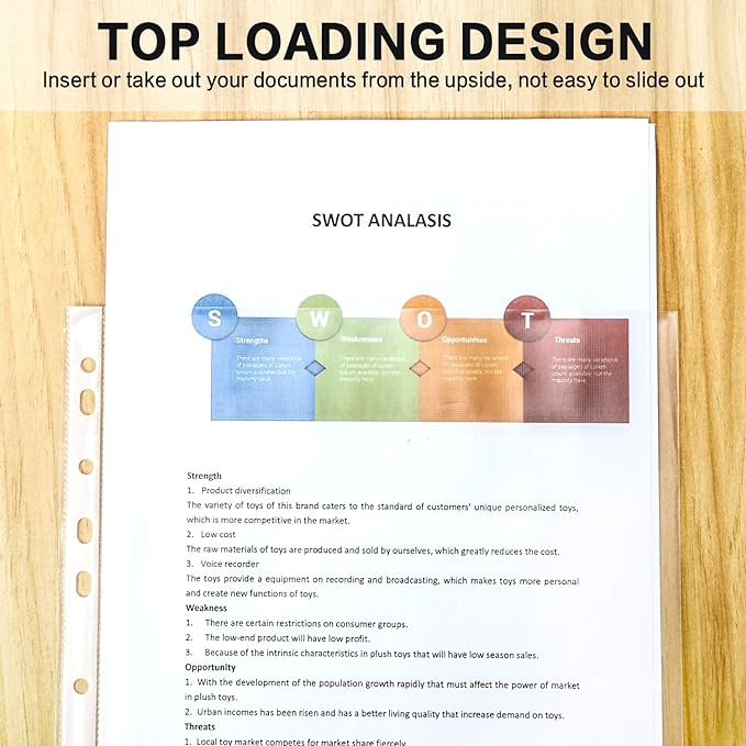 Sheet Protectors, PANDRI 400 Pack Clear Heavy Duty Plastic Page Protectors - Image 4