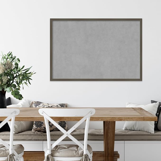 Amanti Art Grey Framed Magnetic Board 25x37 Large Vision Board - Image 5