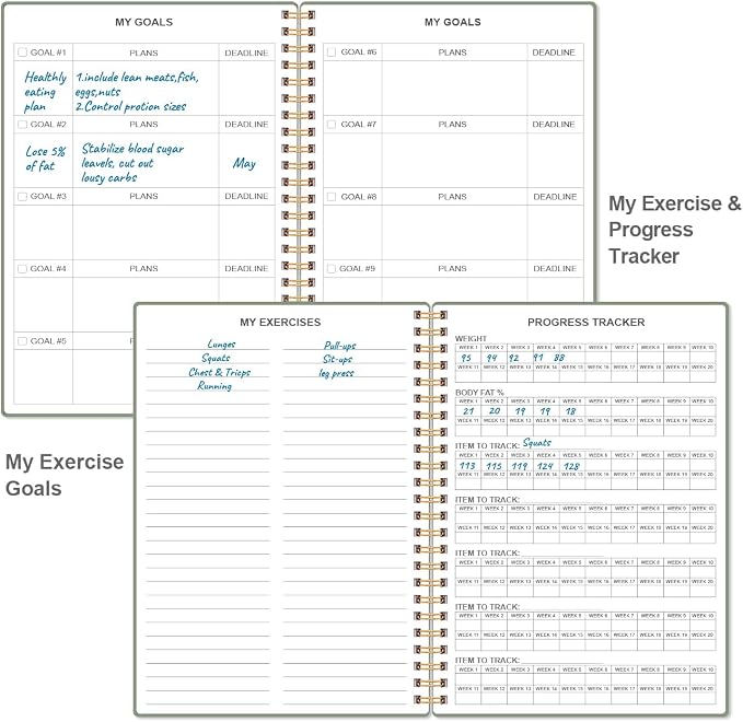 Fitness Journal for Women & Men, A5 Workout Journal/Planner Daily Exercise Log - Image 4