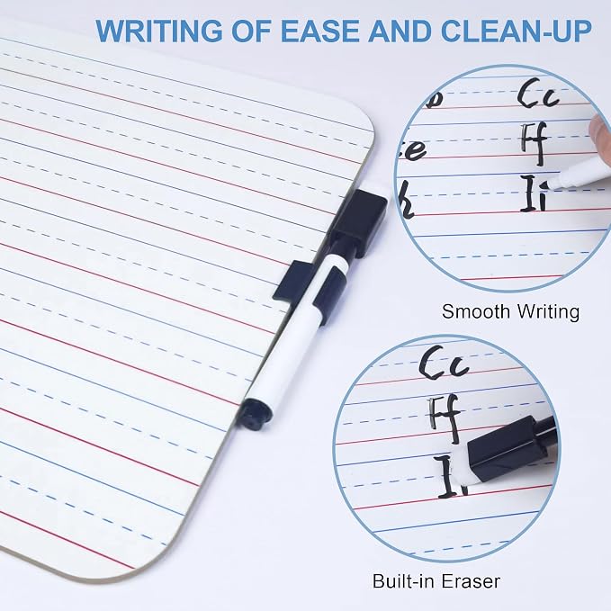 24 Pack Dry Erase Boards, Education Teacher Classroom, Mini Portable Learning - Image 6