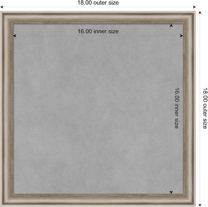 Amanti Art Silver Framed Magnetic Board 18x18 Small Vision Board - Image 4