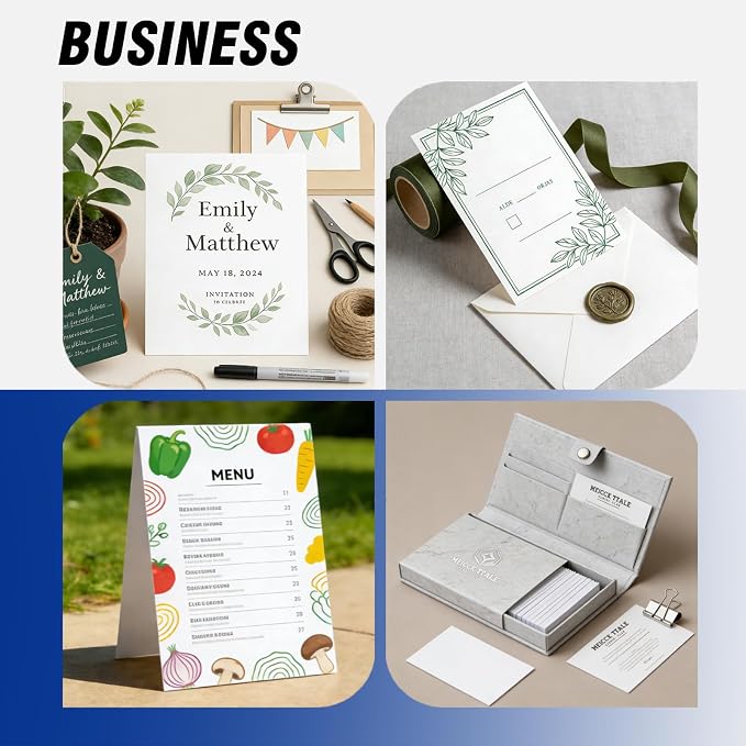 Veritas White Cardstock 8.5 x 11”, 110LB/199GSM Heavyweight Card Stock - Image 4