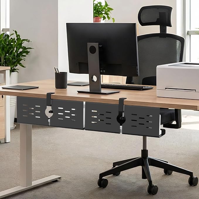 KEEGH 16" Under Desk Cable Management Tray, Desk Cord Organizer Upgrade Capacity - Image 6