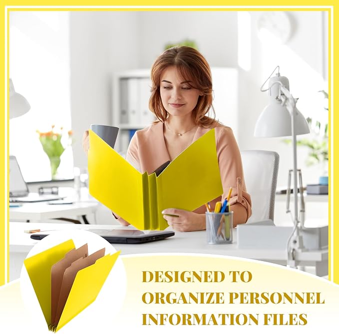 Skyygemm 60 Pcs Classification Folders Letter Size, 2 Divider Pressboard File - Image 6