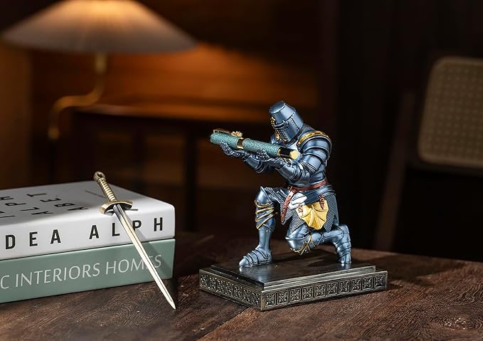 NCQIXIAO Templar Vanguard Soldier Pen Holder Pencil Stand Desk Organizers and - Image 7
