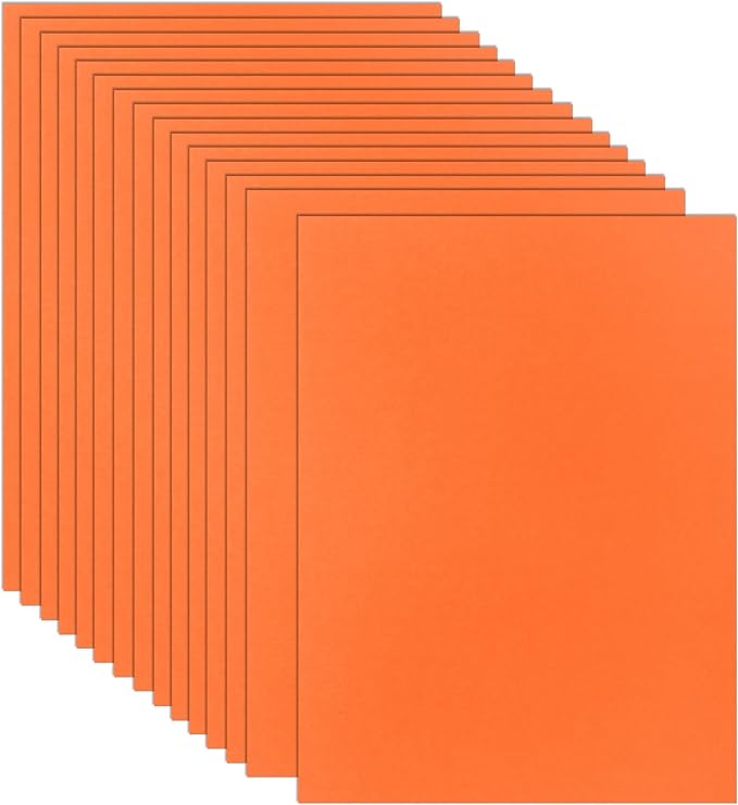 Guakicae 32 Sheets Orange Cardstock 8.5 x 11 by Guakicae