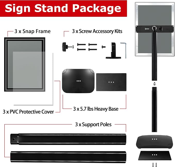 VAIIGO Heavy Duty Sign Holder Stand 11x17 Inch - Image 8