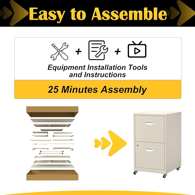 SteeLoong 2 Drawer File Cabinet - Image 6