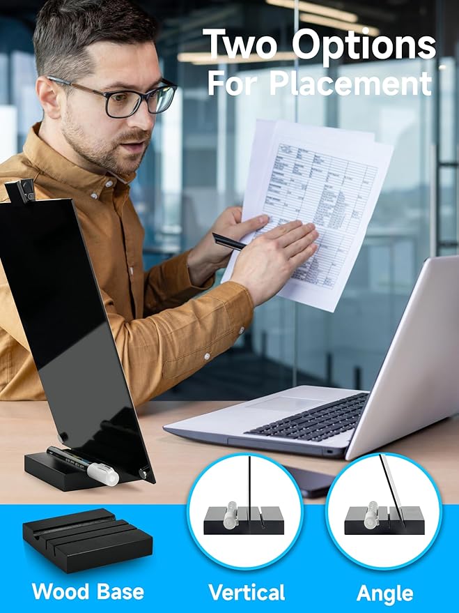 Kivsty 2 PCS Desktop Black Dry Erase Board - Image 3
