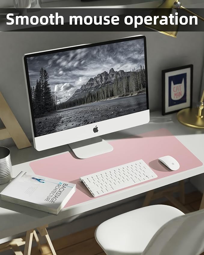 Non-Slip Desk mat, PULeather Desk Pad Protector, Office Desk Mat, Large Mouse - Image 7