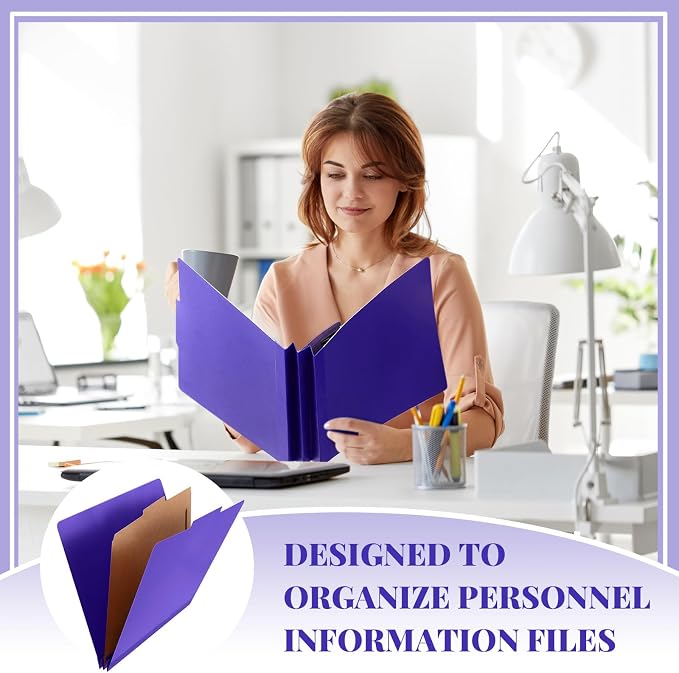 Skyygemm 60 Pcs Classification Folders Letter Size, 1 Divider Pressboard File - Image 5