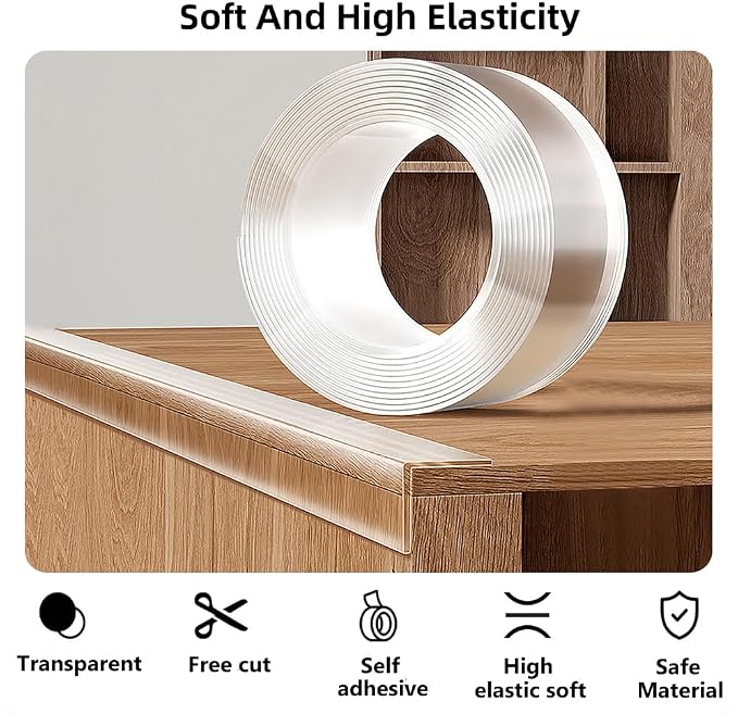 Baby Proofing Edge Protector for Kid Clear Edge Protector Strip Safety Corner - Image 7