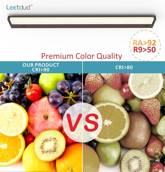 Leetdud LED Under Cabinet Lighting Hardwired or Plug in, 40 Inch 20W, Dimmable - Image 8