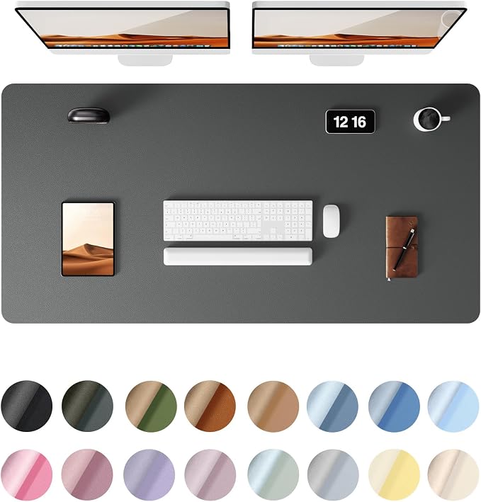 YSAGi Leather Desk Protector, Office Mat, Large Mouse Mat, Non-Slip PU Leather by YSAGi