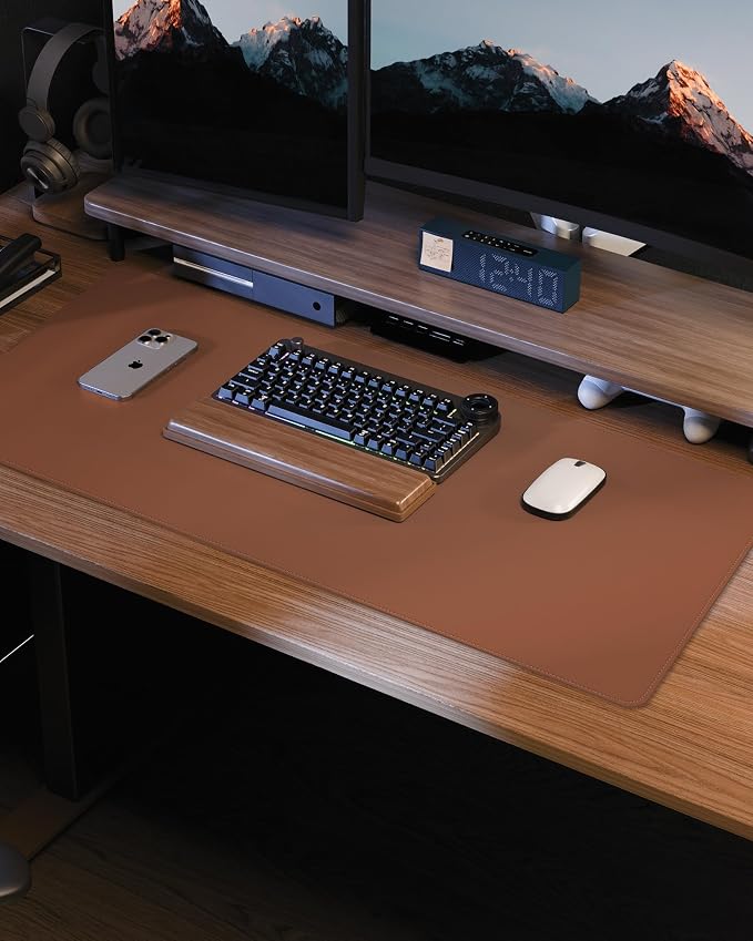 Leather Desk Mat, Mouse Pad, Office Desk Pad, Non-Slip PU Leather Desk Blotter - Image 7