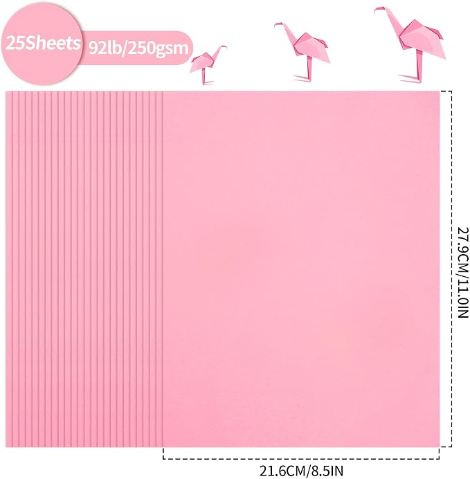 25 Sheets Pink Cardstock - Image 2