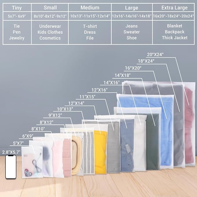 Svaldo Swimsuit Bags, 50 Pack 8x10 Inch Shirt Bags - Image 7