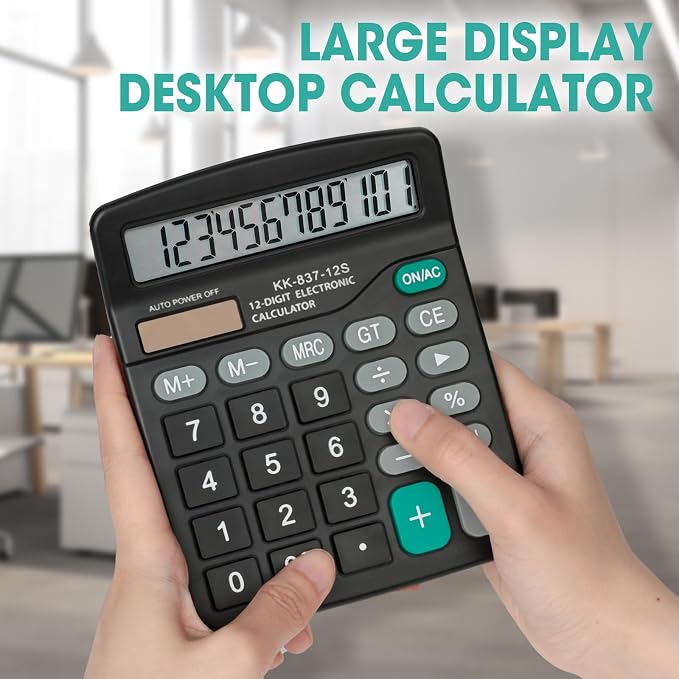 6 Pack Calculator Bulk, 12 Digits Calculators Desktop - Image 6