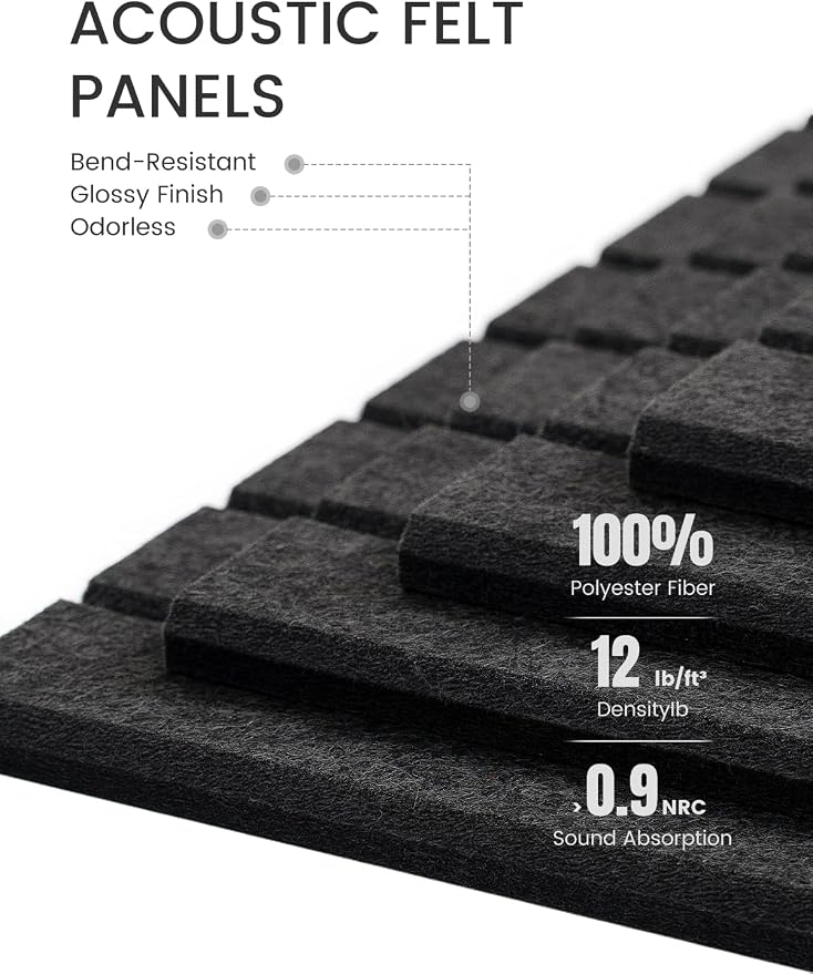 Fluxynara Large Felt Bulletin Board 48" x 36" Cork Board Alternative-12 Pack - Image 4