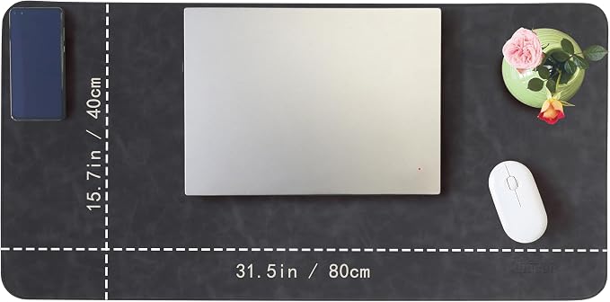 Huicon Faux Leather Desk Mat, 31.5"x15.7" Non-Slip PU Leather Desk Pad - Image 3