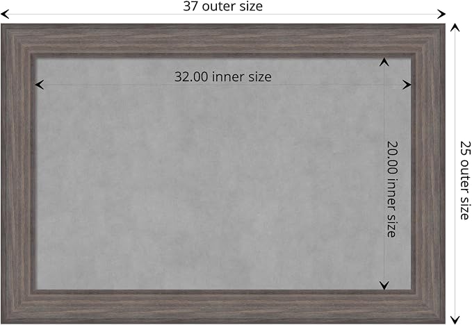 Amanti Art Grey Framed Magnetic Board 25x37 Large Vision Board - Image 4