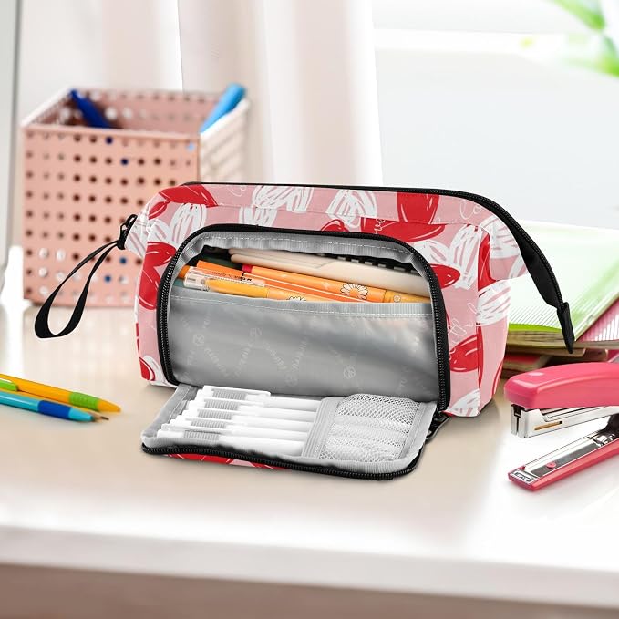 Bolaz Big Capacity Pencil Pen Case Pouch Bag School College Office Organizer - Image 6