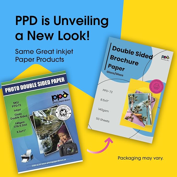 PPD Double Sided Photo Paper, Glossy Brochure Paper 8.5 x 11 - Image 2