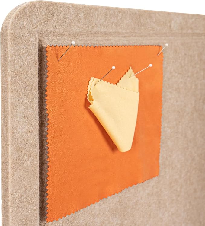 Bulletin Board, 24 x 18 inches Decorative Felt Pin Board, Cork Board Alternative - Image 2