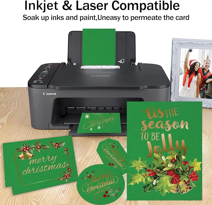 Forest Green Cardstock 8.5 x 11 Thick Printer Paper, Goefun 24 Sheets 80lb - Image 4