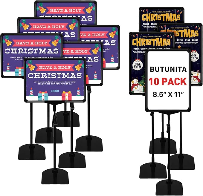 Sign Holder Stand, 8.5 x 11 Inch Sign Stand by BUTUNITA