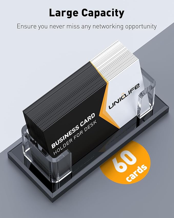 Uniclife 2 Pack Acrylic Business Card Holder - Image 3