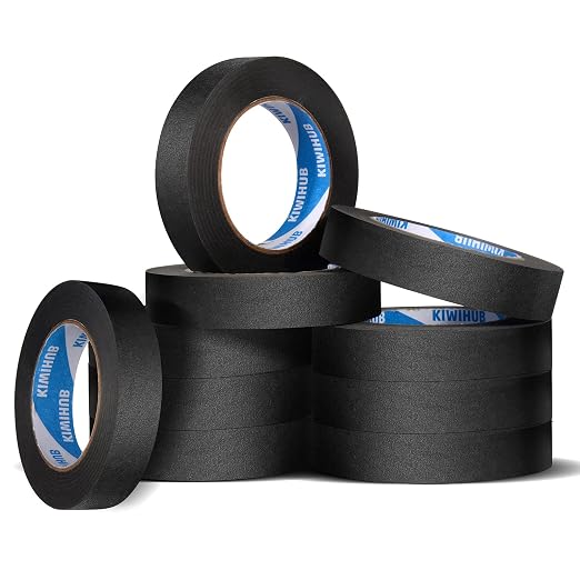 KIWIHUB Black Painters Tape, DIY Crafting, Decoration and School Projects by KIWIHUB