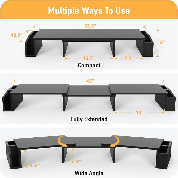 Simple Houseware Desk Dual Monitor Stand Riser - Image 3