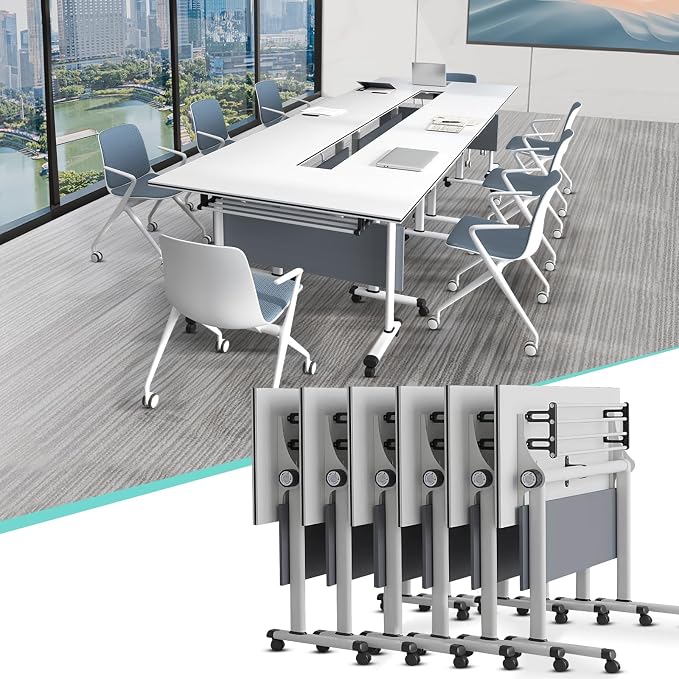 JEHUJD Conference Table, 55.1''Folding Conference Room Table by Unknown