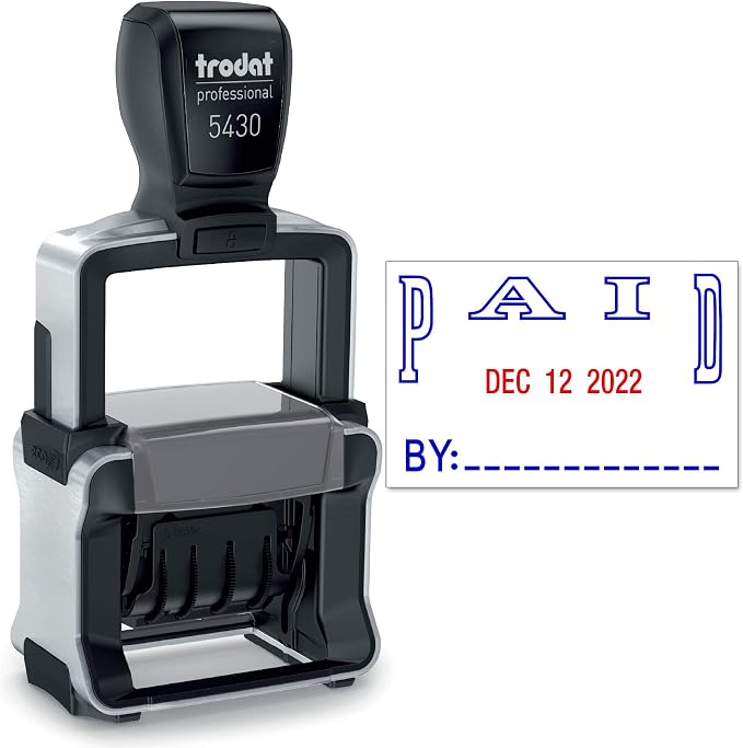 Trodat 5430 Professional Self-Inking Date Stamp by Maxmark