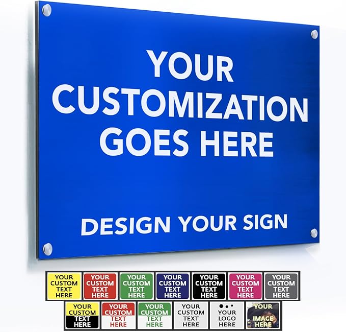 Custom Metal Signs, Personalized Aluminum, Waterproof Business Signs by SpeedyOrders
